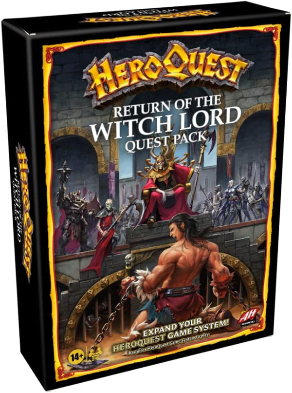 Avalon Hill HeroQuest Return of the Witch Lord Quest Pack, Dungeon Crawler Game for Ages 14+, Requires HeroQuest Game System to Play, English Version