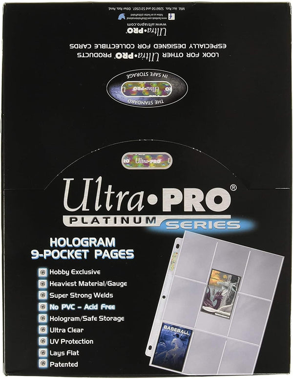 Ultra Pro 9-Pocket Trading Card Pages - Platinum Series (100 Pages),