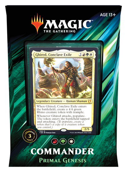 Magic the Gathering Commander 2019 - Primal Genesis (Red Green White)