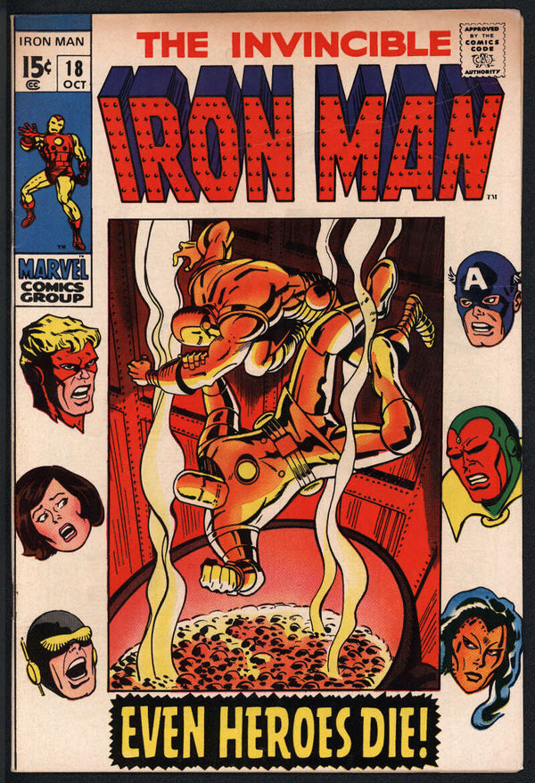 IRON MAN #18 // GEORGE TUSKA COVER MARVEL COMICS 1969 1.5 FAIR/GOOD (FR/GD)
