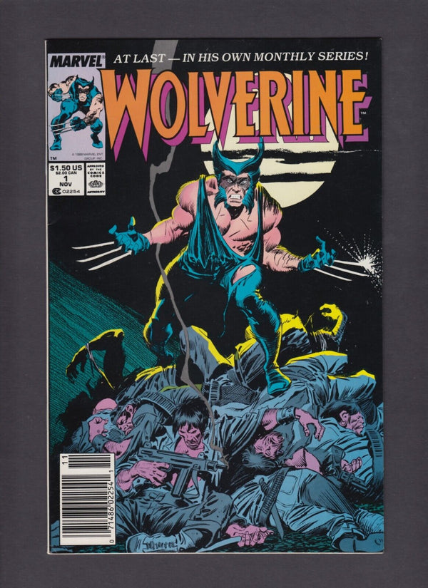 Wolverine #1 Marvel Comics 1989 1st appearance of Wolverine as Patch 8.0 VERY FINE (VF)