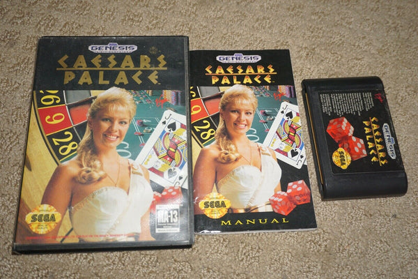 USED***** Caesars Palace (Sega Genesis) Complete in Case