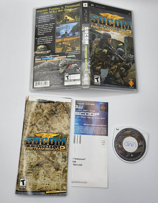 USED*****   SOCOM U.S. Navy SEALS Fireteam Bravo 2 Sony PSP 2006 Complete