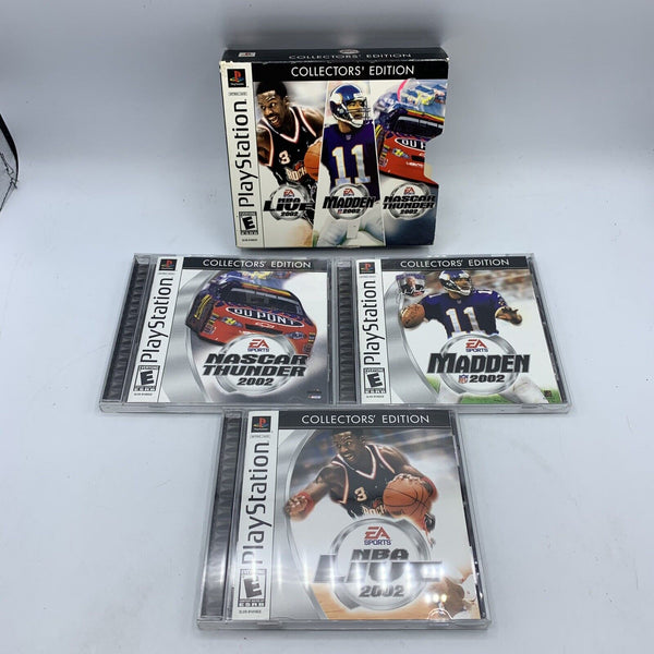 USED ****** Collectors Edition Madden NFL, NBA Live, NASCAR Thunder 2002 (PlayStation PS1)