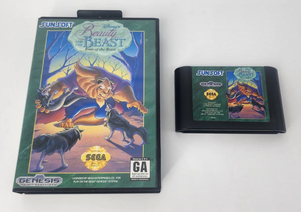 USED******   Disney's Beauty and the Beast: Roar of the Beast Sega Genesis, 1993 Cart & Case