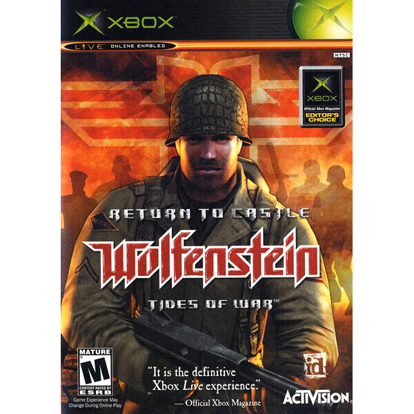 USED******   Return to Castle Wolfenstein: Tides of War XBOX