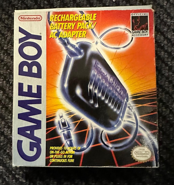 USED ******  Vintage Nintendo Game Boy Rechargable Battery Pack AC Adapter In Box Gameboy