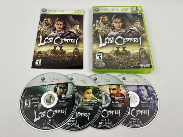 USED****   Lost Odyssey Xbox 360 Game CIB Complete 4 Discs