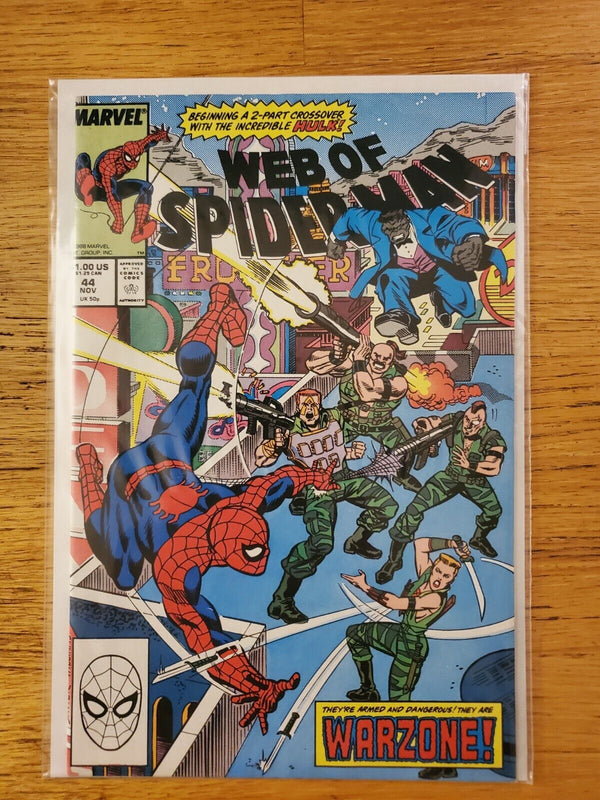 Web of spiderman issue #44 - 8.5 VERY FINE+ (VF+)