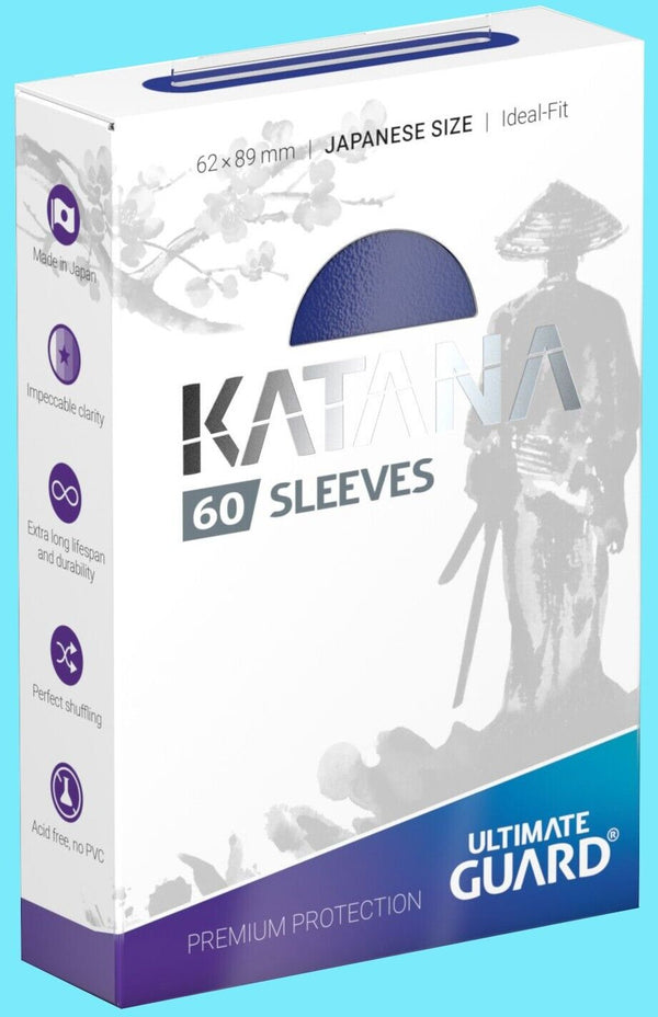 60 ULTIMATE GUARD KATANA BLUE JAPANESE SIZE Card SLEEVES