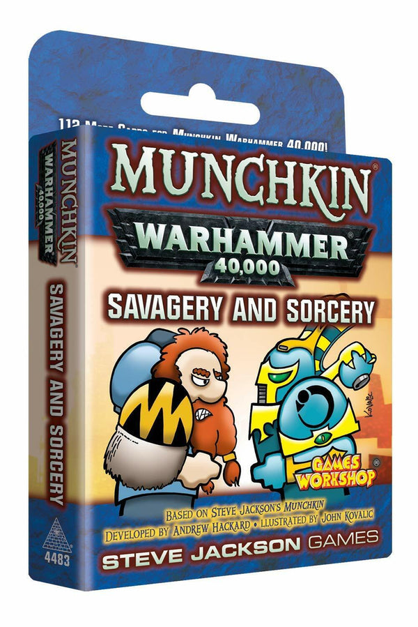 Savagery & Sorcery 112 Card Booster Munchkin Warhammer 40000 Game Steve Jackson