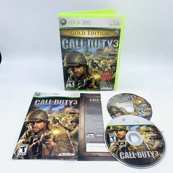 USED************         Call of Duty 3 - Gold Edition (Xbox 360, 2007)