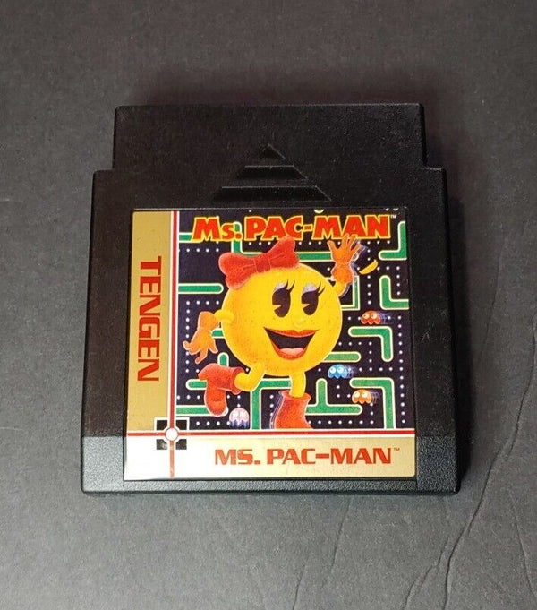 USED*****  Ms. Pac-Man, Tengen 3rdparty Nintendo Entertainment System NES 1990 Black Cart