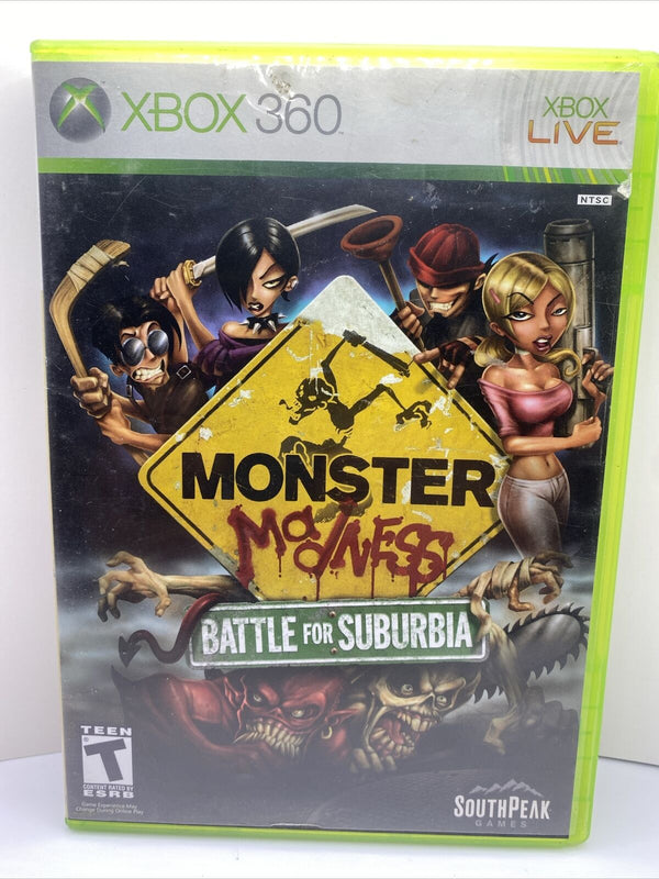 USED*****   Monster Madness: Battle for Suburbia (Microsoft Xbox 360, 2007)