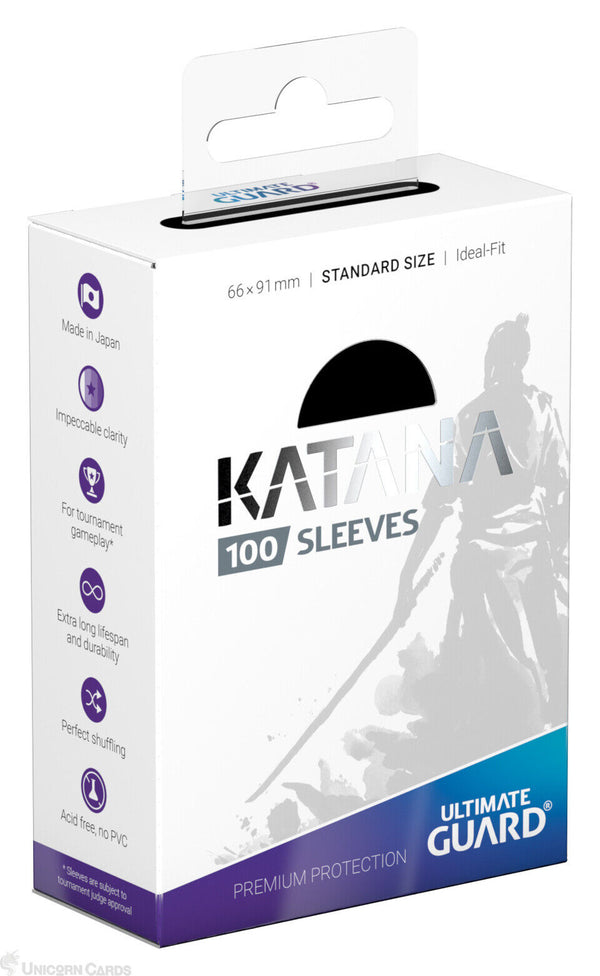 Ultimate Guard - Katana Standard Size Sleeves - Black 100pk