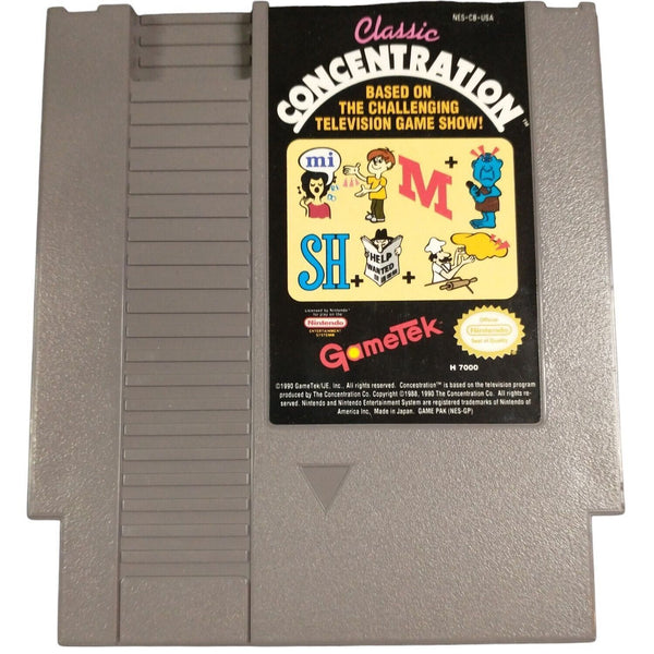 USED *****   Classic Concentration (Nintendo Entertainment System, 1990)