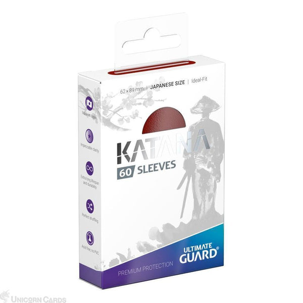 Ultimate Guard - Katana Japanese Size Sleeves - Red (60pk)