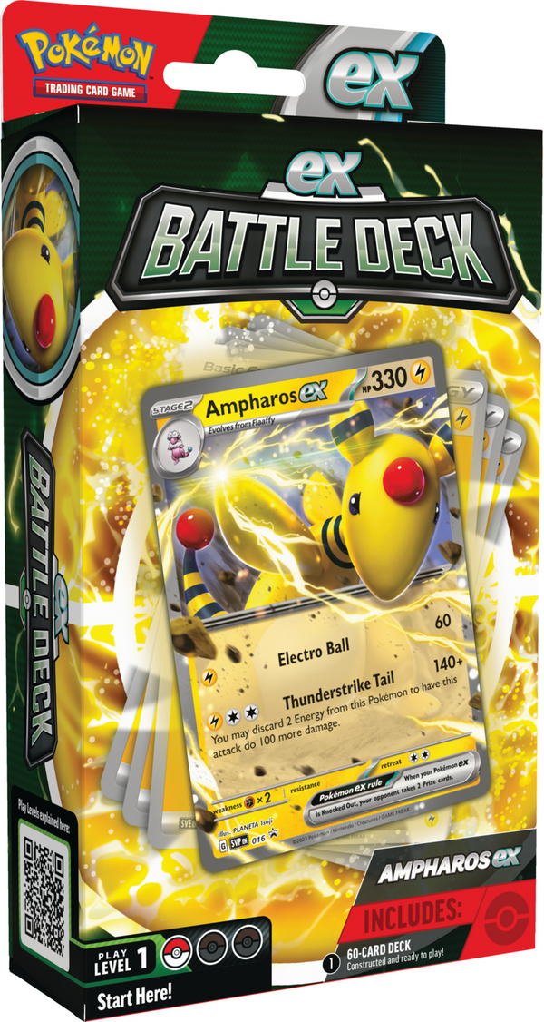 Pokemon TCG: Ampharos EX Battle Deck! Ready to Play for Starters!
