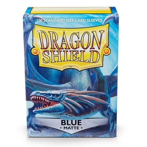 Dragon Shield 100 Standard Deck Protector Sleeves Matte Blue