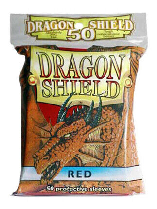 DRAGON SHIELD Standard Card Protectors 50 Pack Red
