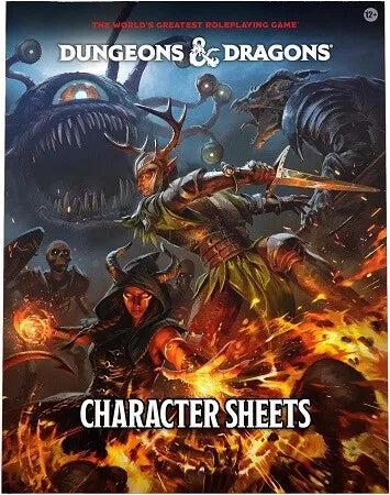 Dungeons & Dragons 2024 Character Sheets Player Accessories