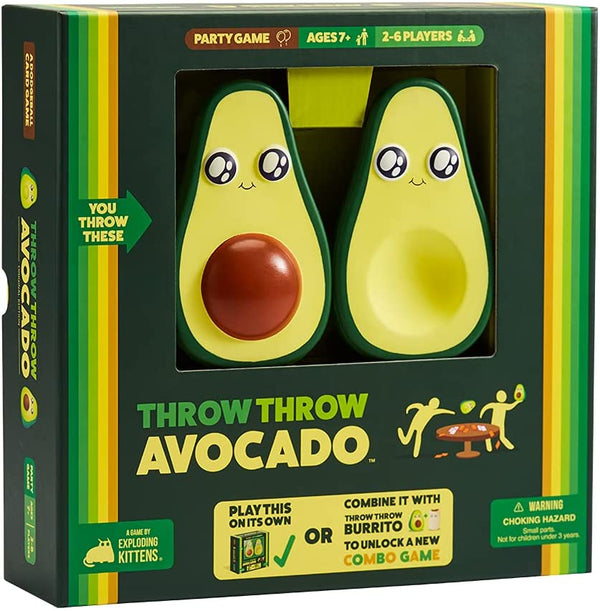 Throw Throw Avocado by Exploding Kittens - A Dodgeball Card Game Sequel and Expansion Set - Family-Friendly Party Games - Card Games for Adults, Teens & Kids - 2-6 Players