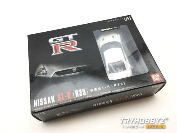 Bandai 1:43 Nissan GT-R [R35] White Pearl , Diecast Unassembled Kit